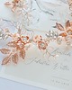 Ślubne ozdoby do włosów Wianek ślubny Flora - morela i rose gold 1
