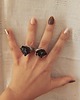 pierścionki - różne SEN WULKANÓW - pierścionki z obsydianem 3