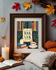 plakaty PLAKAT książki BOOK NOOK retro czytanie books prezent 6