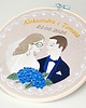 Ślub - inne Personalizowana pamiątka ślubna, haft ślubny/ rocznicowy w tamborku 3