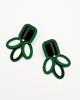 kolczyki soutache Zielony czarny biały kolczyki soutache 1