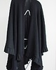 kardigany damskie ponczo czarne 1