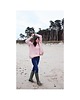 swetry damskie Handmade sweter oversize z grubym splotem Ciepły, ręcznie robiony 1