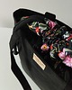 torby na ramię Torba HANA Dark Blooming Garden-duża czarna torba z kominem z nubuku 2