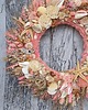 wianki Wianek pink summer wreath, letni wieniec z muszlami, #L1, rozmiar 45 cm 8