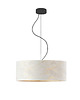 lampy wiszące Czarna lampa wisząca do salonu z marmurowym kloszem HAJFA MARMUR fi - 50 cm 5