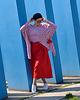 tuniki damskie New TUNIKA Geometryczna paski red 1