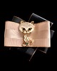 broszki Broszka na tasiemce Wyjątkowy prezent z biżuteryjnym kotkiem 1