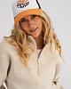 czapki damskie Kolorowa czapka TRUCKERKA brązowo - pomarańczowa 3