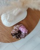 gumki do włosów Gumka jedwabna, scrunchie, frotka beżowa panterka pudrowy róż MAXI 1