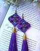 kolczyki soutache Aztec fioletowe kolczyki sutasz 2