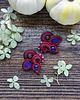 kolczyki soutache Bordowo-fioletowe kolczyki soutache 4