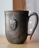 kubki Duży Kubek Złoty Ceramiczny z Sercem 550ml 5
