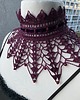 chokery Koronkowy naszyjnik w kolorze ciemnego fioletu z burgundowymi koralikami 2