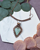 kolie Miedziany naszyjnik wire wrapping z amazonitem #507 1