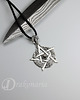 wisiory Pentagram księżycowy ze srebrzystym obsydianem 4