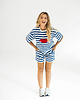 t-shirt damskie Bluzka Joy Usta Szerokie Paski Classic Blue 4
