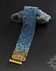 bransoletki ze szkła Blue Ombre, wyplatana bransoleta, beading 5