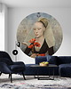 tapety i naklejki ścienne Mural DOTS  Kobieta z makiem- okrągła dekoracja ścienna 2