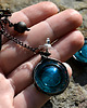 kolczyki wire wrapping Turkusowy przepych 4