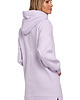 bluza z kapturem damska Dluga bluza oversize-liliowa(M-534) 3