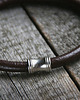 biżuteria męska męska bransoletka : SKÓRA : simple brown 1