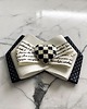 broszki Brosza Black & White z sercem z szachownicy  NEW 2