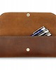 piórniki Etui na długopisy Piórnik skórzany tuba futerał Brązowy Parker Quality 3