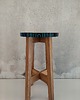 stołki Taboret z litego drewna z wyjątkowymi ręcznie malowanymi akcentami 2