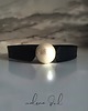chokery CHOKER skóra naturalna czarny duza perla Glamrock 2