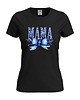 t-shirt damskie Mama wstążka niebieska koszulka z nadrukiem 2