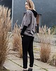 bluza bez kaptura damska Bluza z kominem szara 5