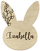 ozdoby wielkanocne Bombka Zawieszka z Imieniem Dziecka na Wielkanoc Drewniana Zajączek Zając 1
