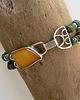 bransoletki srebrne -miodowy bursztyn i agaty indyjskie- 3