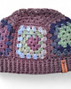 czapki damskie Szydełkowa czapka Granny Square brąz 1
