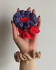 gumki do włosów Zestaw dwóch scrunchie z włóczki 2