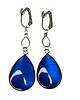 klipsy Perłowe klipsy z kobaltowymi kroplami 1