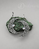 kolczyki wire wrapping Sindarin - Ithil - srebro i kamień księżycowy 4