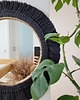 lustra stojące i wiszące Lustro boho ścienne makrama juta czarne, 45 cm, okrągłe lustro wiszące 2