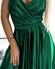 sukienki maxi damskie 512-1 JULIET elegancka długa satynowa suknia z dekoltem - ZIELEŃ BUTELKOWA 5
