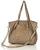 torby na ramię Torebka pleciona damska skórzany shopper bag - beż taupe 2
