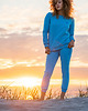 bluza bez kaptura damska Bluza Basic Blue 3