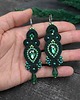 kolczyki soutache Kolczyki sutasz zielone wieczorowe długie Orina 1
