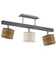 plafony Drewniana lampa sufitowa do salonu z fornirowymi kloszami  HOLLYWOOD ECO 7