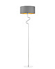 lampy podłogowe Elegancka lampa stojąca do salonu z abażurem MORONI GOLD 3