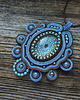 wisiory Niebieski wisior soutache z mandalą 5