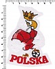 naszywki na ubrania Naszywka naprasowanka ORZEŁ Z PIŁKĄ termoprzylepna haft POLSKIE 7,2x9,8cm 1
