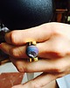 pierścionki złote Pierścionek Agate Druzy Rainbow Ring in Gold 1