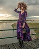 sukienki midi damskie Amelia Magic Rose - koktajlowa sukienka 2