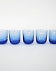 szklanki i kieliszki Komplet szklanek kobaltowych, włoski design, lata 70, produkcja: Włochy 1